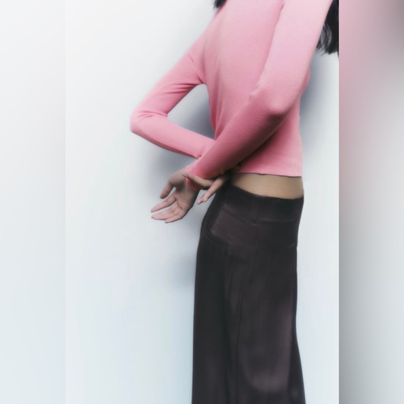 BASIC RIB KNIT SWEATER Pink - Picture 3 of 7